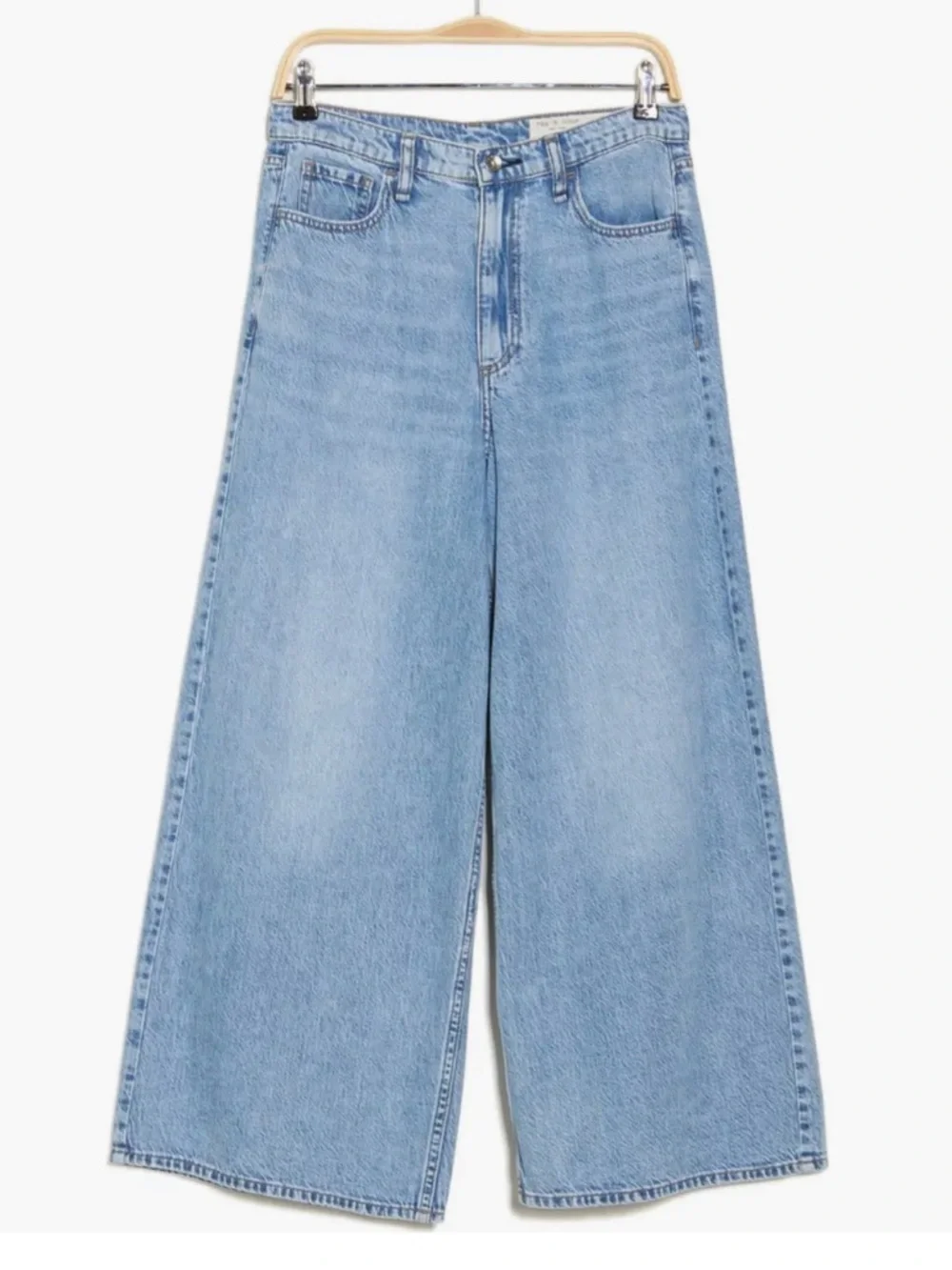 (LIKE NEW) Rag & Bone Serena Crop Wide Leg Jeans Lansdale Size 24 - Picture 3 of 3